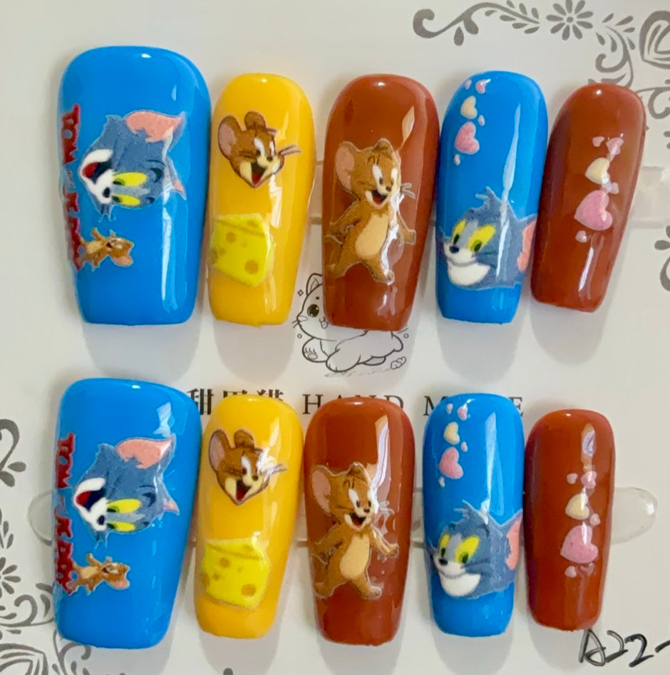 Tom & Jerry Press On Nails