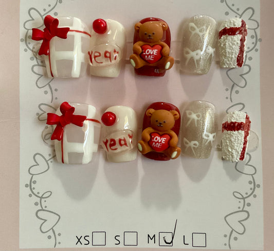 Love Bear Press On Nails