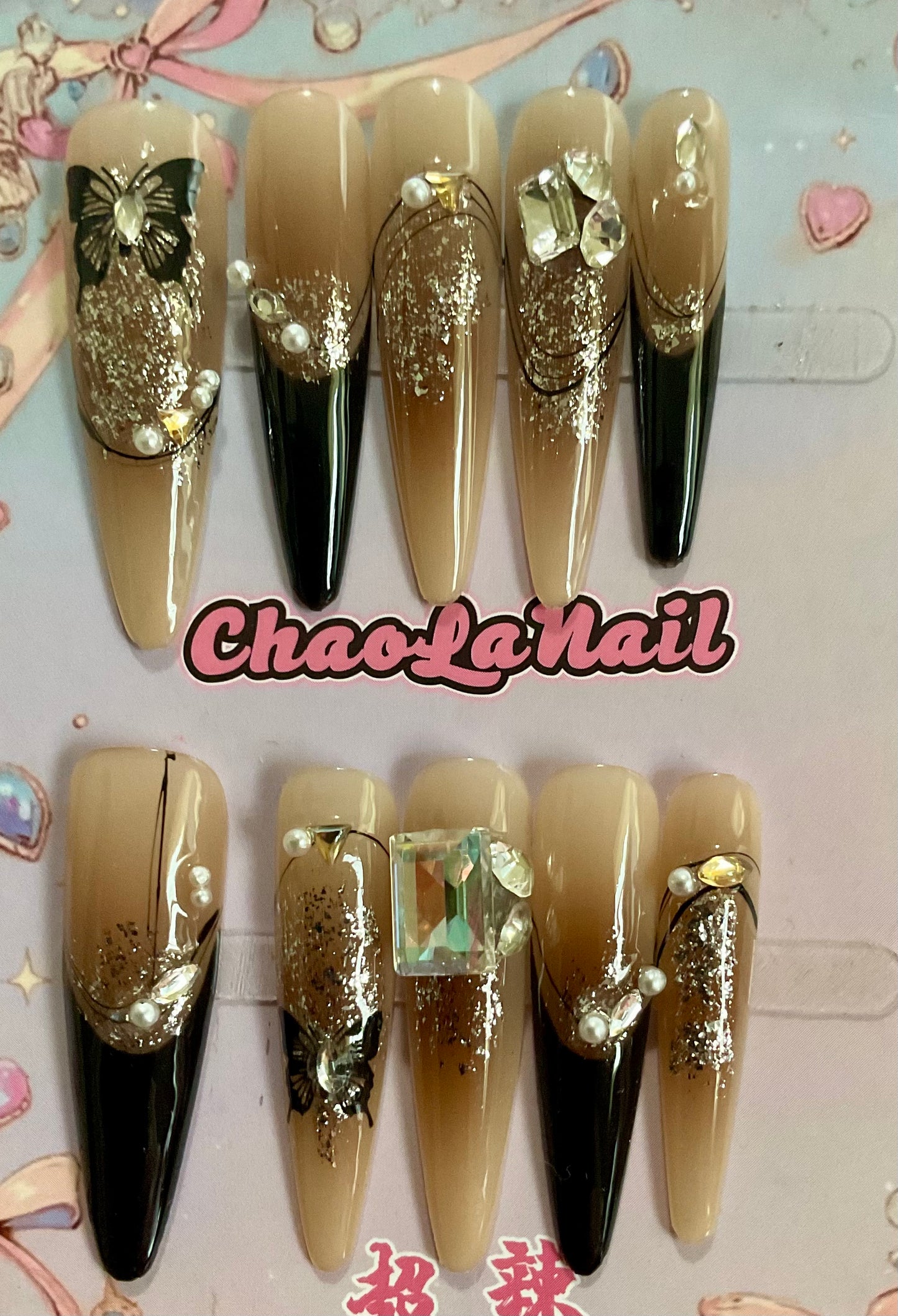 Noir Elegance Press On Nails