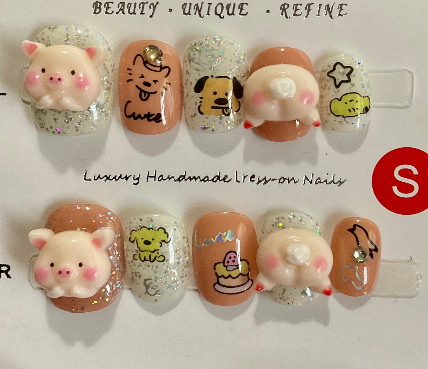 Little Pig Press On Nails