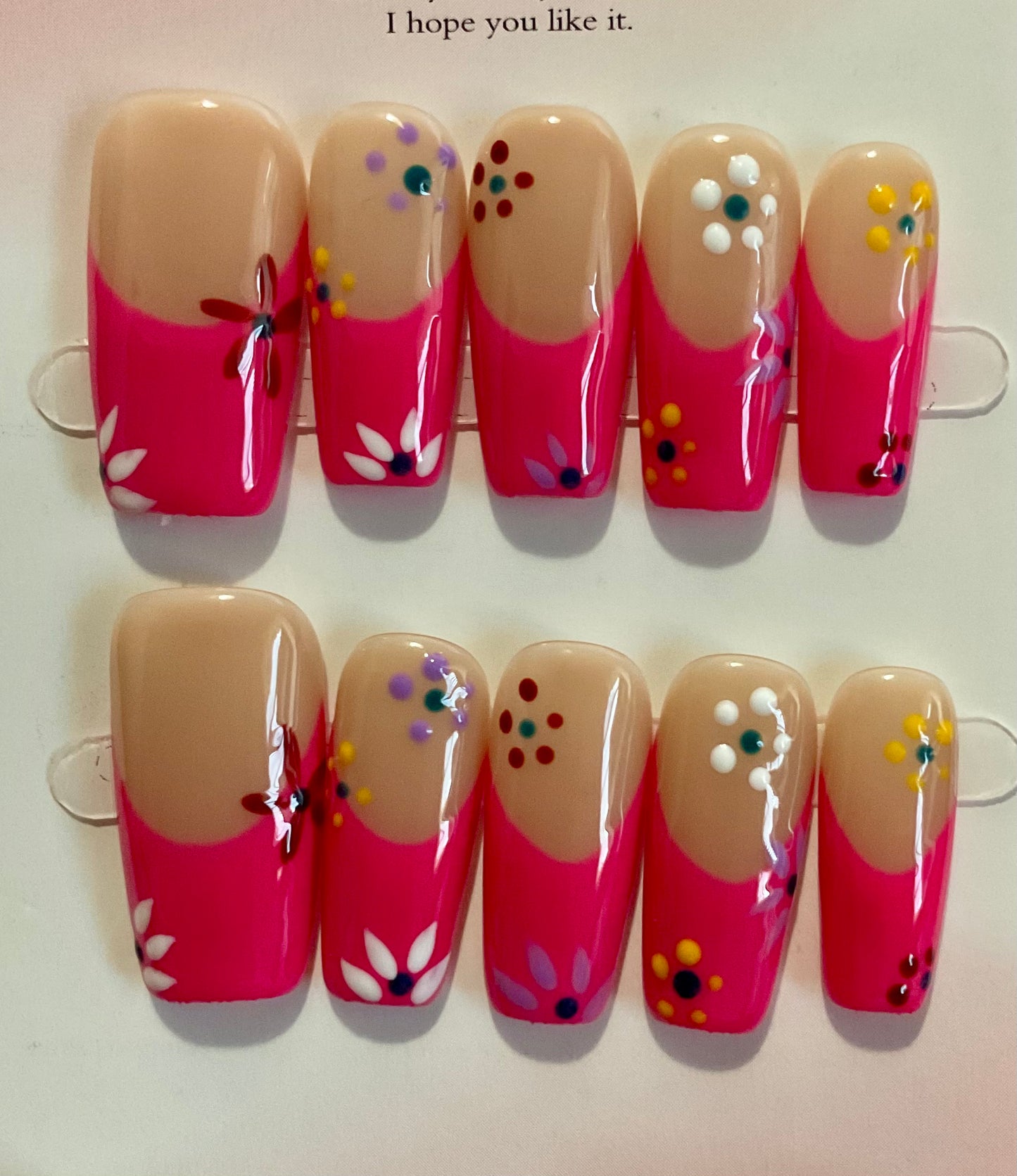 Blossoming Pink Garden Press On Nails