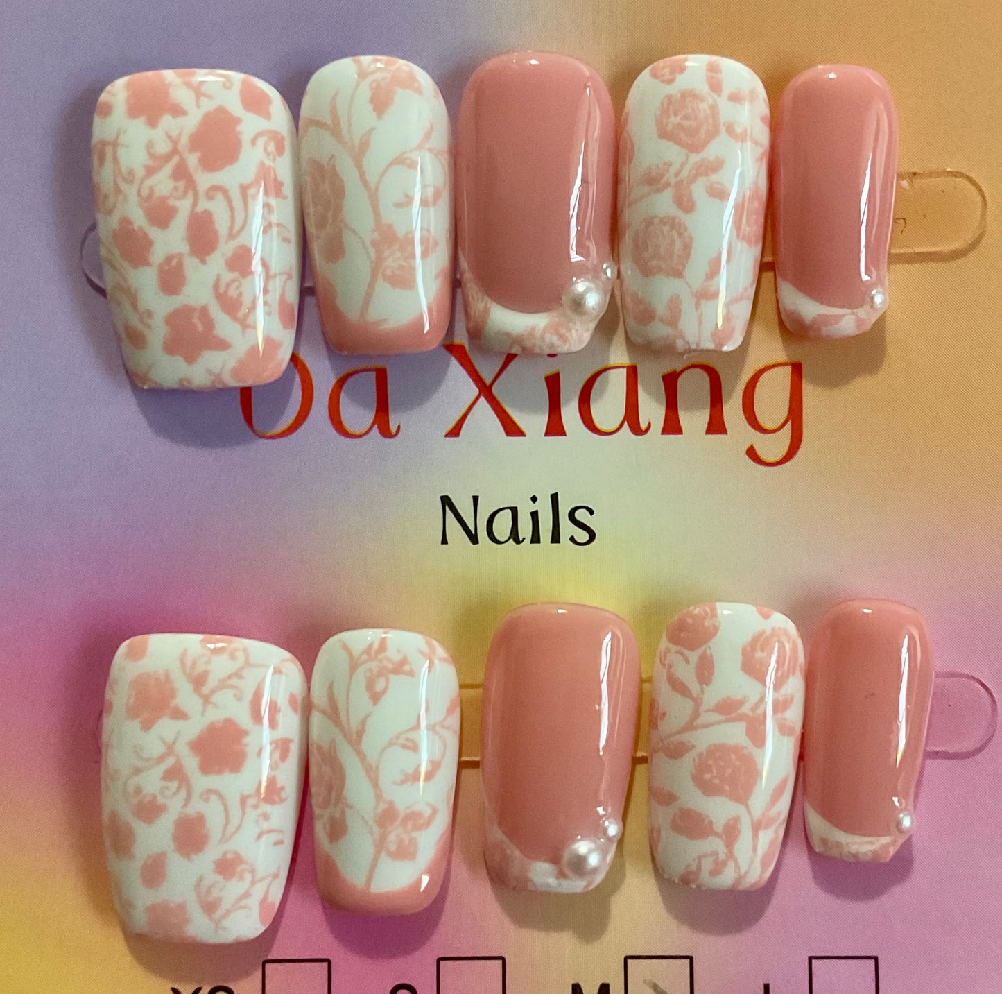 Blush Blossom Press On Nails