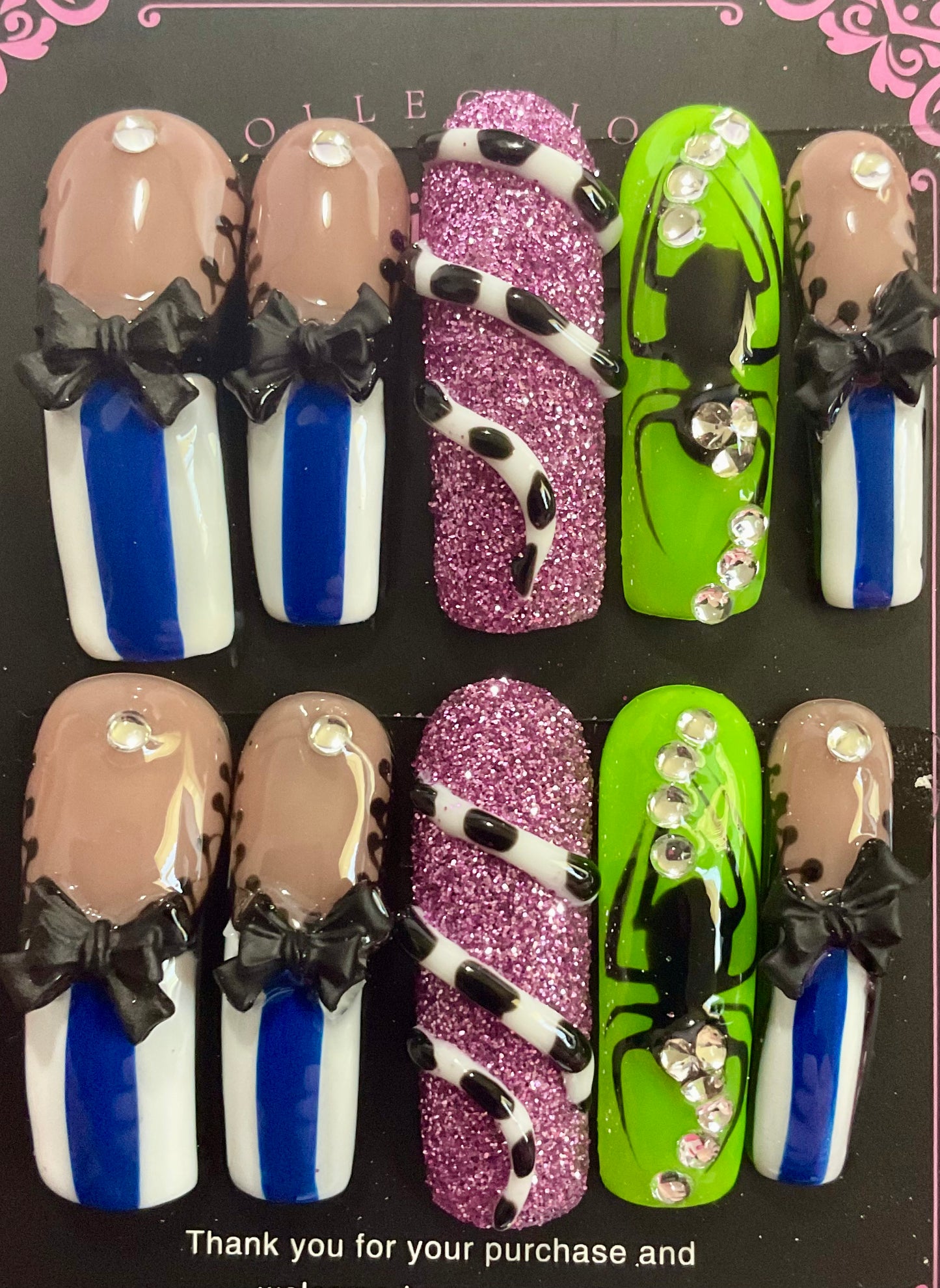 BeetleJuice Curve Press On Nails