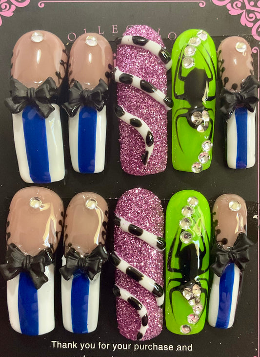 BeetleJuice Curve Press On Nails