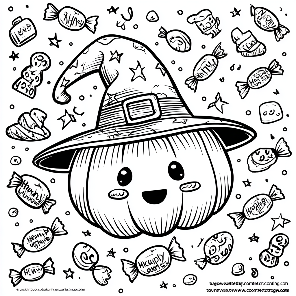 Cute & Scary Adult Halloween Coloring book: Happy Halloween